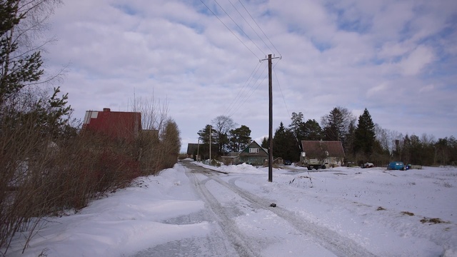 Video Reference: Snow, Winter, Freezing, Road, Sky, Infrastructure, Tree, Geological phenomenon, Land lot, Thoroughfare