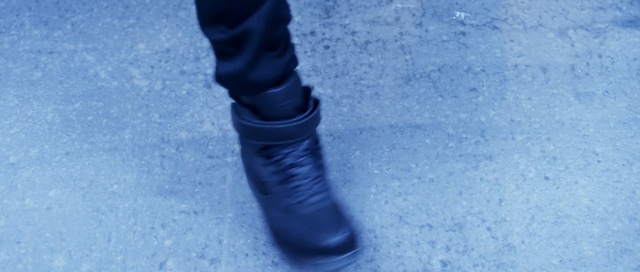Video Reference: footwear, blue, shoe, cobalt blue, boot, electric blue, ankle, outdoor shoe, human leg