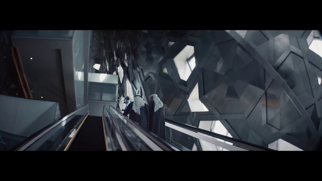 Video Reference: Automotive design, Font, Space, Darkness, Symmetry, Fictional character, Monochrome photography, Rectangle, Screenshot, Monochrome