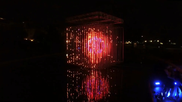 Video Reference: light, night, lighting, darkness, reflection, event, fête, fireworks, festival, sky