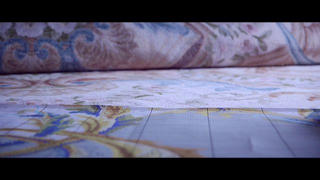Video Reference: Floor, Purple, Bed sheet, Textile, Room, Pattern, Flooring, Design, Furniture, Wood, Indoor, Sitting, Bed, Sofa, Table, Laying, Laptop, Large, White, Cat, Map, Bedclothes, Seat, Colored