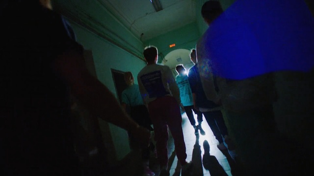 Video Reference: blue, light, event, fun, darkness, disco, technology, rave, midnight, crowd, Person