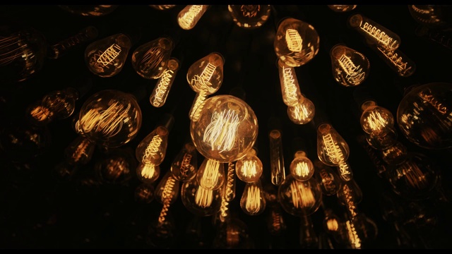 Video Reference: Lighting, Light, Chandelier, Lantern, Light fixture, Night, Metal, Lighting accessory, Darkness, Incandescent light bulb