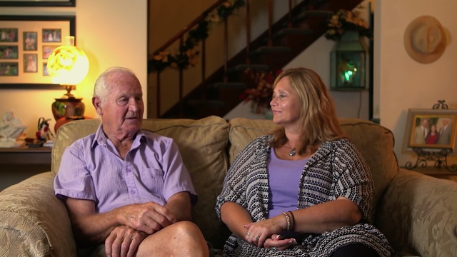 Video Reference: room, sitting, senior citizen, fun, conversation, girl, smile, grandparent, family, Person