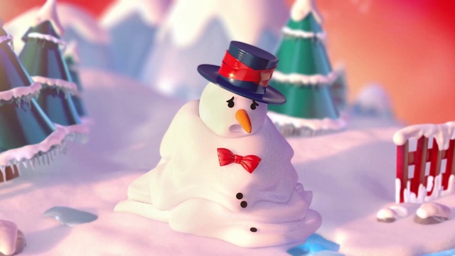 Video Reference: Snowman, Winter, Snow, Tree, Figurine, Christmas, Frost, Holiday, Fictional character