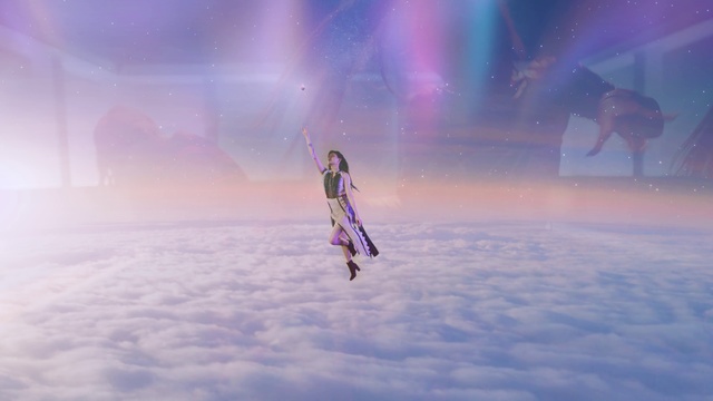 Video Reference: Sky, Atmosphere, Purple, Space, Screenshot, Cloud, Extreme sport, Wind, Aurora, Photography