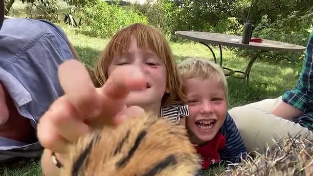 Video Reference: People, Facial expression, Child, Fun, Finger, Felidae, Organ, Toddler, Tiger, Play