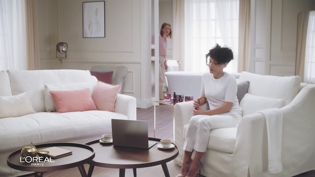 Video Reference: Room, White, Living room, Furniture, Interior design, Property, Couch, Coffee table, Suite, Table
