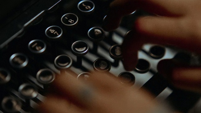 Video Reference: Office equipment, Nail, Close-up, Hand, Finger, Typewriter, Office supplies, Typing