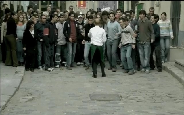 Video Reference: crowd, public space, pedestrian, mode of transport, infrastructure, street, event, city, recreation, walking, Person