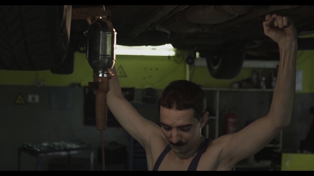 Video Reference: Arm, Muscle, Photography, Chest, Punching bag, Barechested, Flash photography, Scene, Person