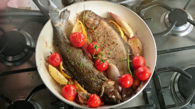 Video Reference: Cuisine, Food, Dish, Fish, Ingredient, Produce, Trout, Acqua pazza, Recipe, Seafood