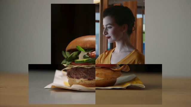 Video Reference: Junk food, Food, Hamburger, Cheeseburger, Fast food, Dish, Cuisine, Finger food, Whopper, Comfort food