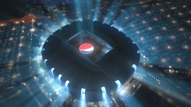 Video Reference: Blue, Light, Architecture, Sky, Design, Arena, Space, Stadium, Sport venue, Night