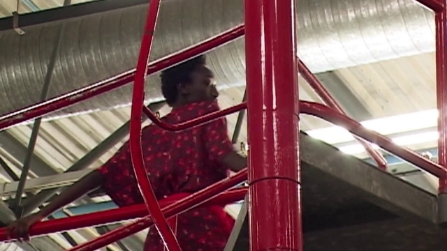 Video Reference: Amusement ride, Amusement park, Wheel, Recreation, Daylighting, Tourist attraction, Architecture, Leisure, Nonbuilding structure, Playground slide, Person