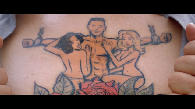 Video Reference: Art, Flesh, Tattoo, Human, Drawing, Visual arts, Illustration, Chest, Person