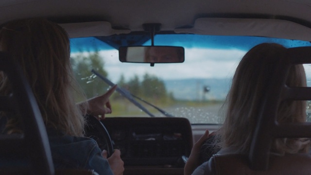 Video Reference: Sky, Automotive mirror, Windshield, Driving, Rear-view mirror, Auto part, Fun, Vacation, Passenger, Air travel