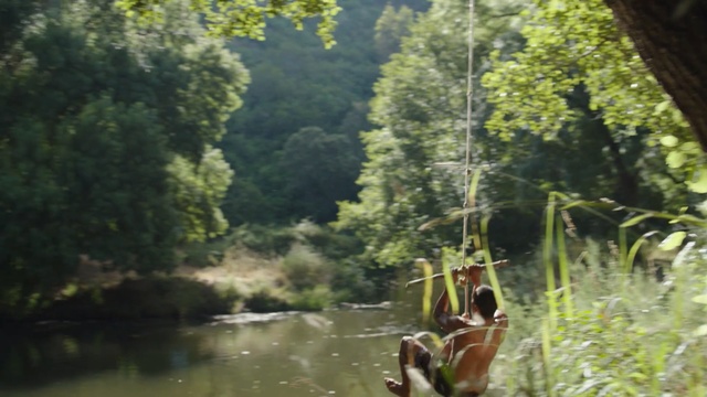 Video Reference: waterway, nature, nature reserve, river, water, vegetation, ecosystem, tree, jungle, bank