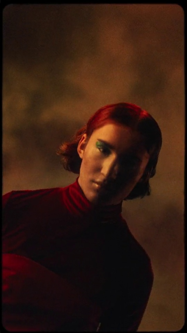 Video Reference: Hair, Face, Red, Hairstyle, Forehead, Portrait, Photography, Flash photography, Portrait photography, Fictional character