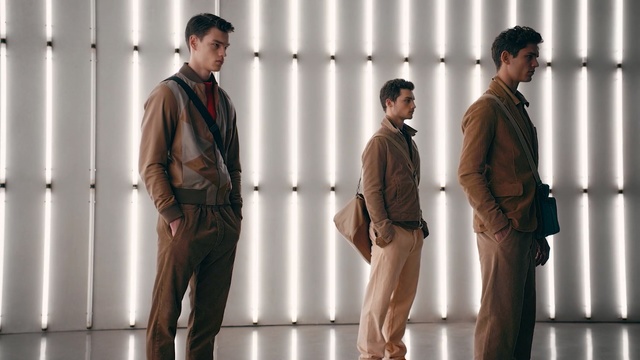 Video Reference: Standing, Suit, Fashion, Workwear, Outerwear, Human, Formal wear, Gentleman, White-collar worker, Fashion design