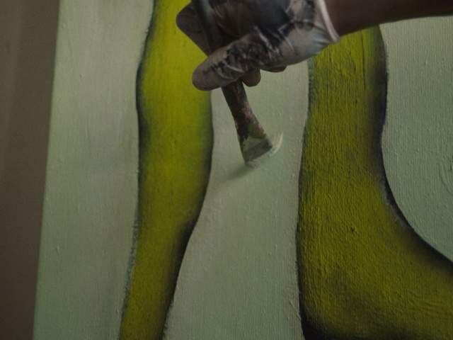 Video Reference: Green, Yellow, Joint, Hand, Leg, Art, Human leg, Visual arts, Plant stem