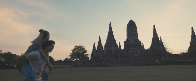 Video Reference: sky, landmark, historic site, tourist attraction, monument, temple, tourism, travel, place of worship, building, Person