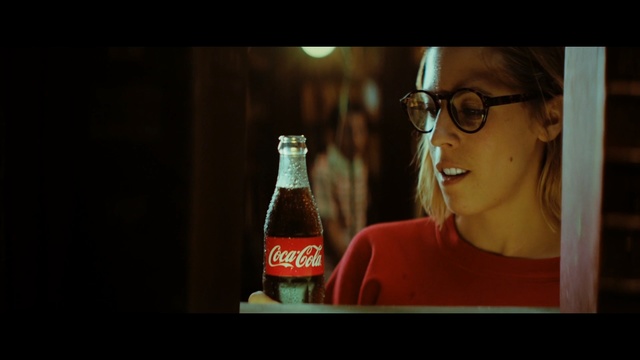 Video Reference: red, drink, glasses, cola, vision care, coca cola, darkness, alcohol, liqueur, girl, Person