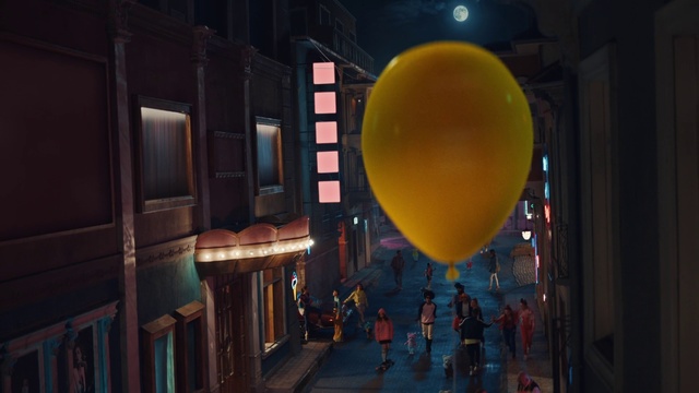 Video Reference: Yellow, Sky, Night, Balloon, Architecture, City, Street, Midnight, World, Art