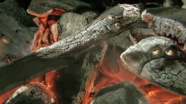 Video Reference: Geological phenomenon, Rock, Tree, Fictional character, Campfire, Pc game, Art, Person