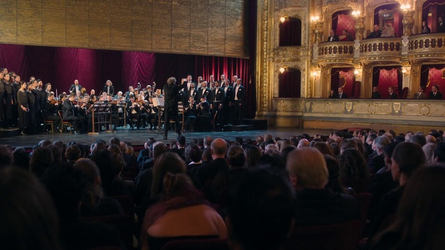 Video Reference: Audience, Stage, Event, Crowd, Performance, Musical instrument accessory, Auditorium, Music, Concert, Orchestra pit