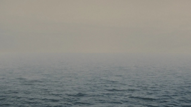 Video Reference: sea, horizon, ocean, calm, sky, fog, mist, coastal and oceanic landforms, wind wave, water