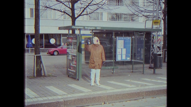 Video Reference: Photograph, Standing, Snapshot, Window, Street, Tree, Architecture, Door, Photography, Bus stop