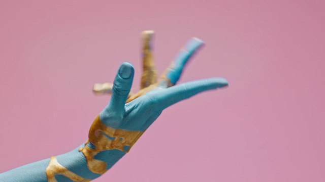 Video Reference: Blue, Finger, Hand, Turquoise, Azure, Nail, Design, Macro photography, Thumb, Gesture