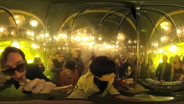 Video Reference: yellow, lighting, night, recreation, Person