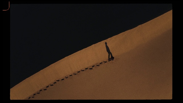 Video Reference: Black, Natural environment, Sand, Brown, Desert, Shadow, Line, Landscape, Dune, Ecoregion