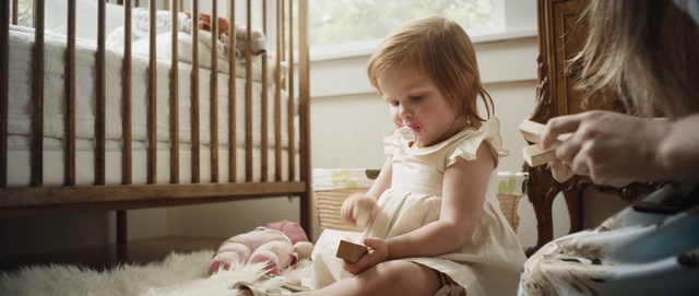 Video Reference: Child, Product, Pink, Toddler, Baby, Baby Products, Room, Dress, Sitting, Photography