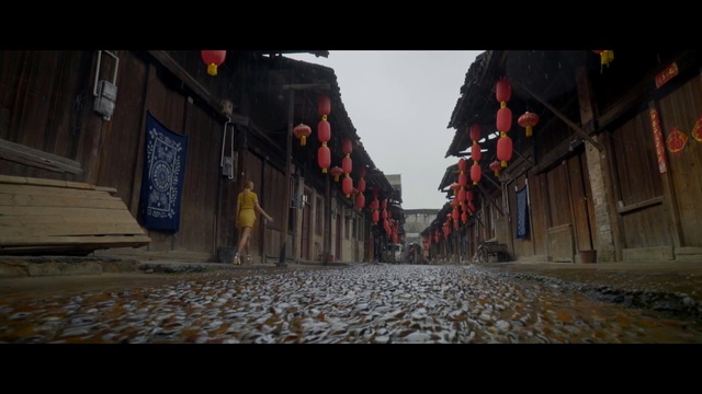 Video Reference: town, mode of transport, street, urban area, road, alley, sky, screenshot, darkness, night