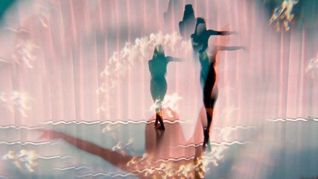 Video Reference: blue, pink, light, snapshot, fun, girl, dress, human, computer wallpaper, art, Person