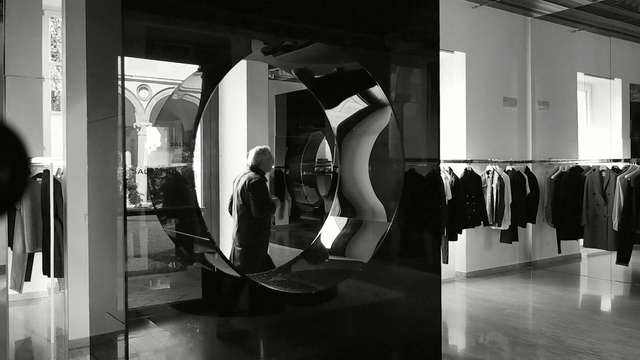 Video Reference: White, Black, Black-and-white, Monochrome, Monochrome photography, Footwear, Architecture, Stock photography, Display case, Photography