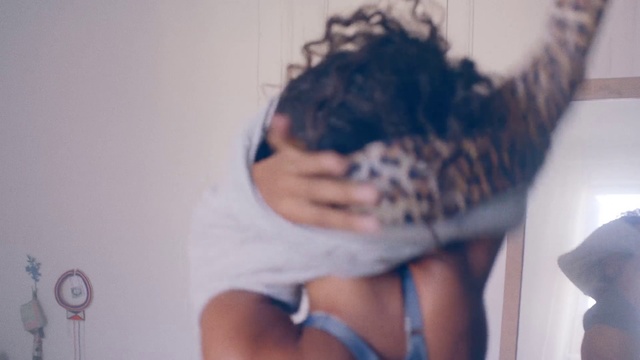 Video Reference: Hair, Hairstyle, Black hair, Leg, Lip, Joint, Selfie, Mouth, Neck, Long hair, Person