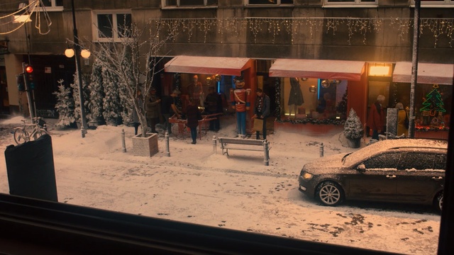 Video Reference: Snow, Winter, Car, Luxury vehicle, Vehicle, Night, Sky, Tree, Architecture, Winter storm