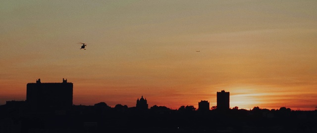 Video Reference: sky, skyline, afterglow, sunset, sunrise, dawn, dusk, city, cloud, morning