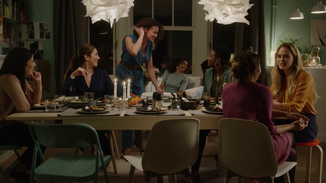 Video Reference: Restaurant, Meal, Event, Table, Room, Brunch, Dinner, Conversation, Fun, Supper