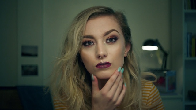 Video Reference: Face, Hair, Lip, Eyebrow, Beauty, Blond, Skin, Head, Nose, Cheek, Person