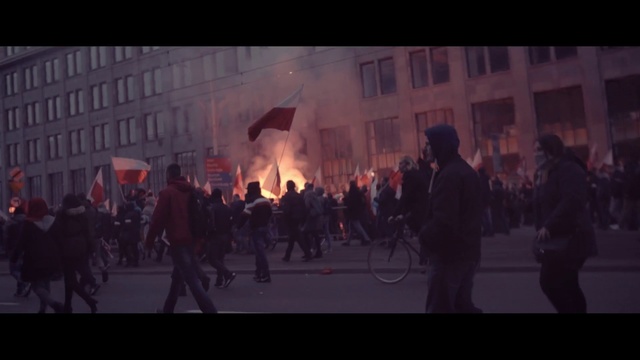 Video Reference: Crowd, Fire, Protest, Event, Public event, Smoke, Movie, Screenshot