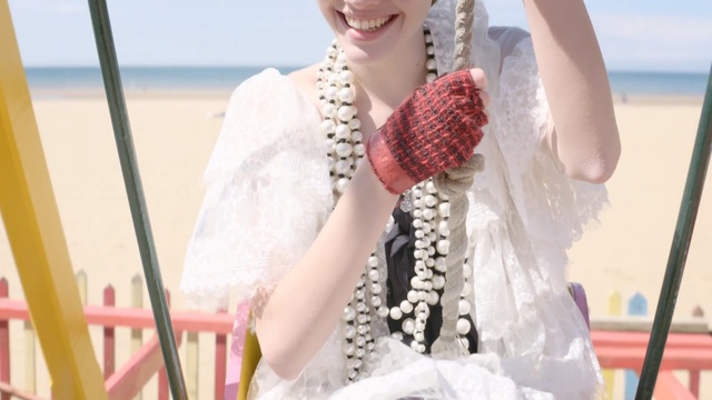 Video Reference: hair, pink, human hair color, gown, bridal clothing, bride, wedding dress, hairstyle, outerwear, shoulder