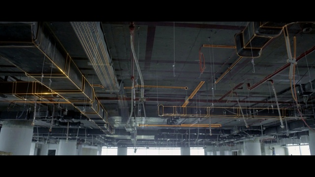 Video Reference: Architecture, Ceiling, Beam, Hangar, Daylighting, Steel, Darkness, Metal