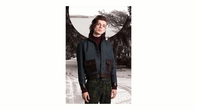 Video Reference: fashion, jacket, outerwear, denim, winter, product, fashion design, brand, Person