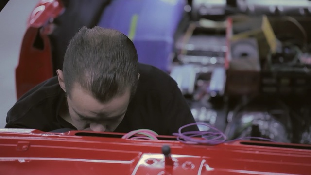 Video Reference: red, car, vehicle, fun, girl, Person