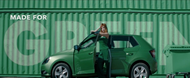 Video Reference: car, motor vehicle, vehicle, green, vehicle door, automotive design, technology, family car, city car, mid size car, Person